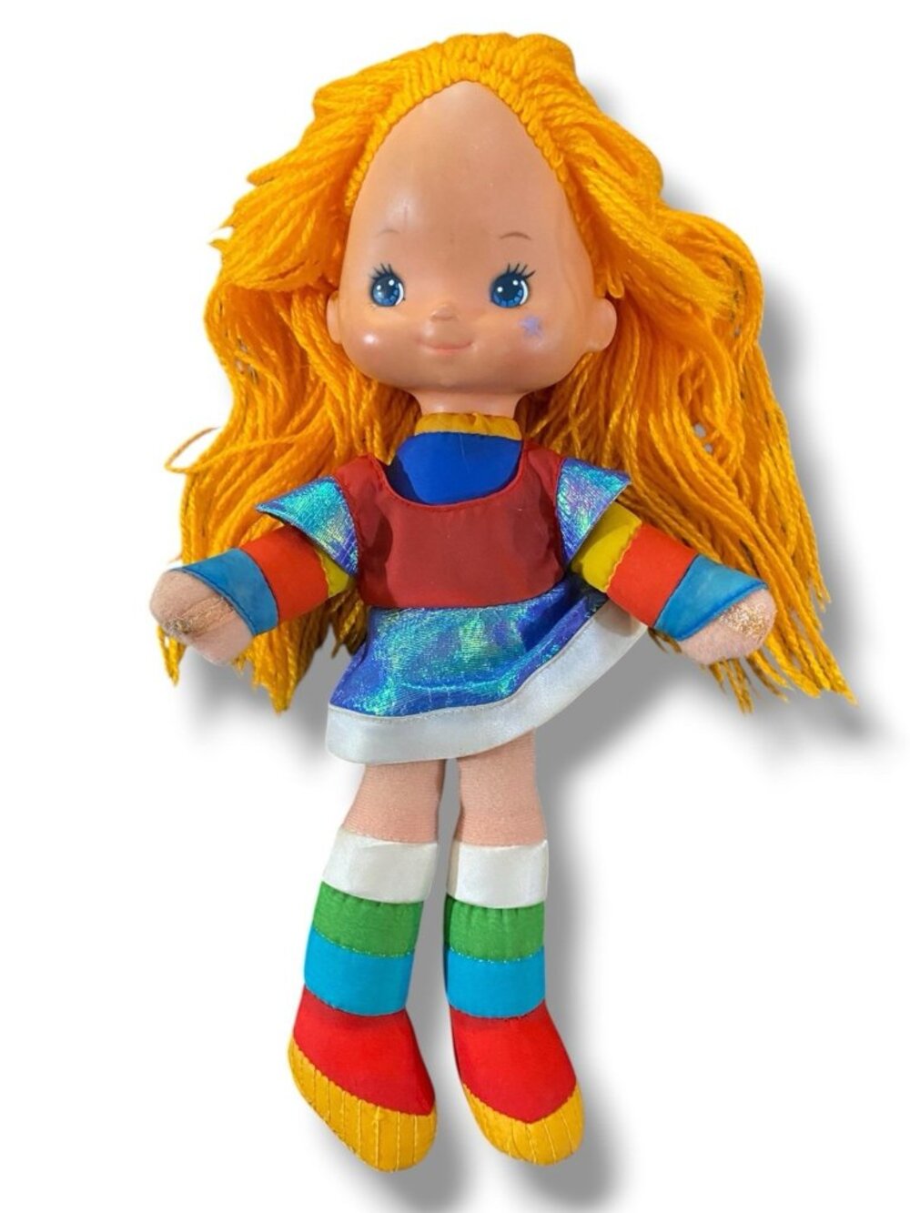 Vintage 10" 1983 Hallmark Mattel Rainbow Brite Doll Plush Yarn Hair Outfit